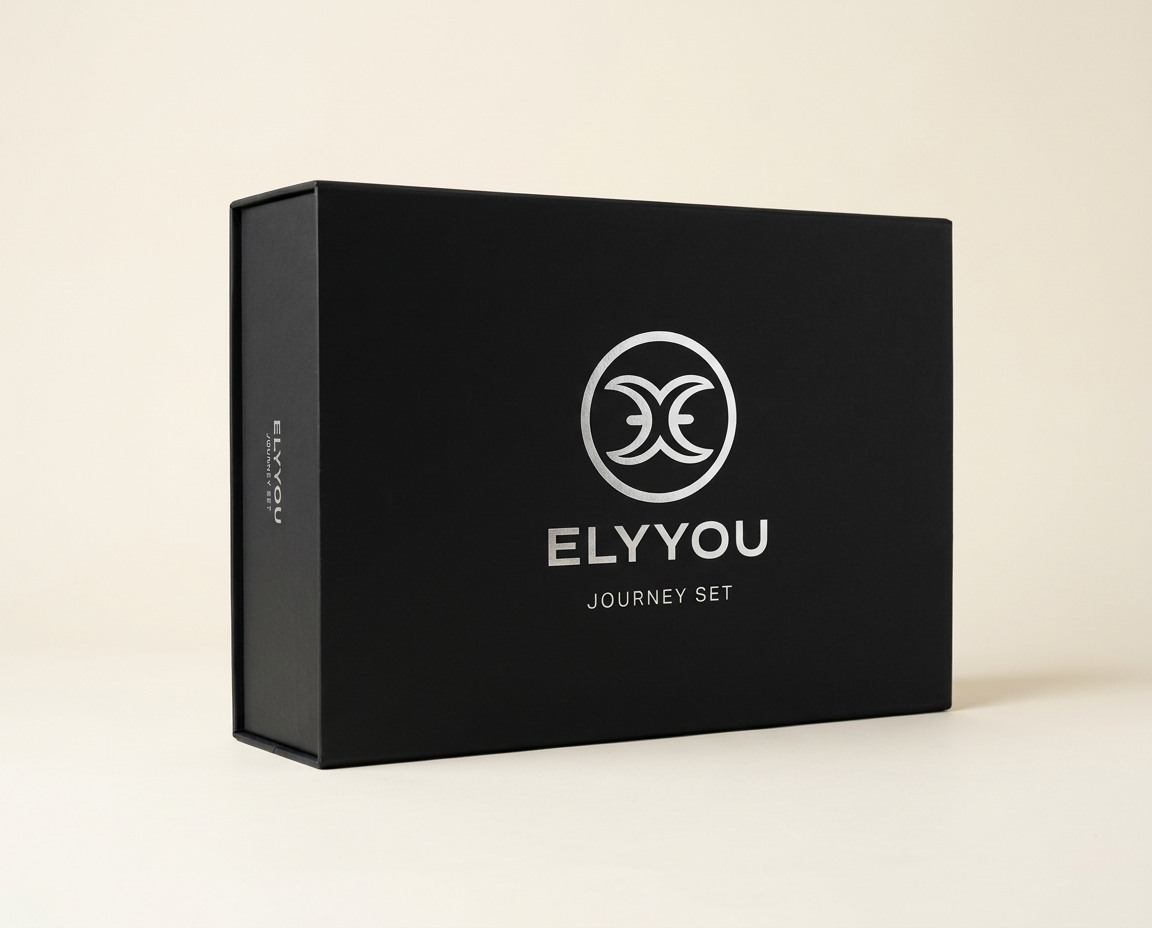 Matte black ELYYOU Journey Set presentation box